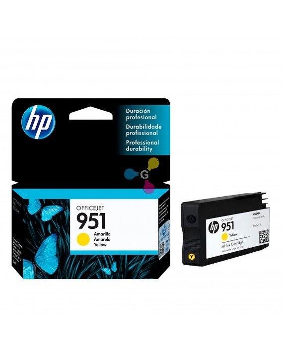 Cartucho HP 951 Yellow Para impresoras HP OfficeJet Pro 251dw 276dw 8100 8600 8610 8620.