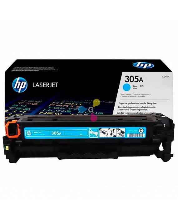 Tóner 305A HP Cian Para Impresoras HP LaserJet Pro 300 MFP M351 M375 400 MFP M451 M475 M475DN