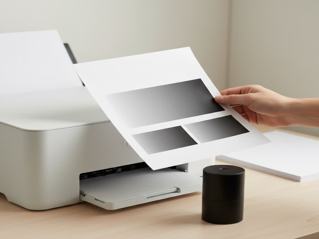 Página impresa con texto nítido y sin bandas, indicando tóner en buen estado